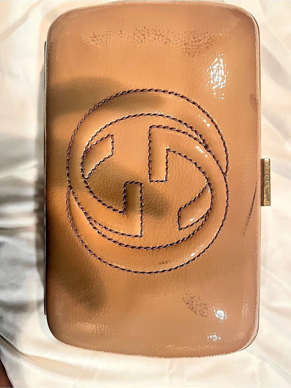 Gucci GG Marmont Clutch in Brown